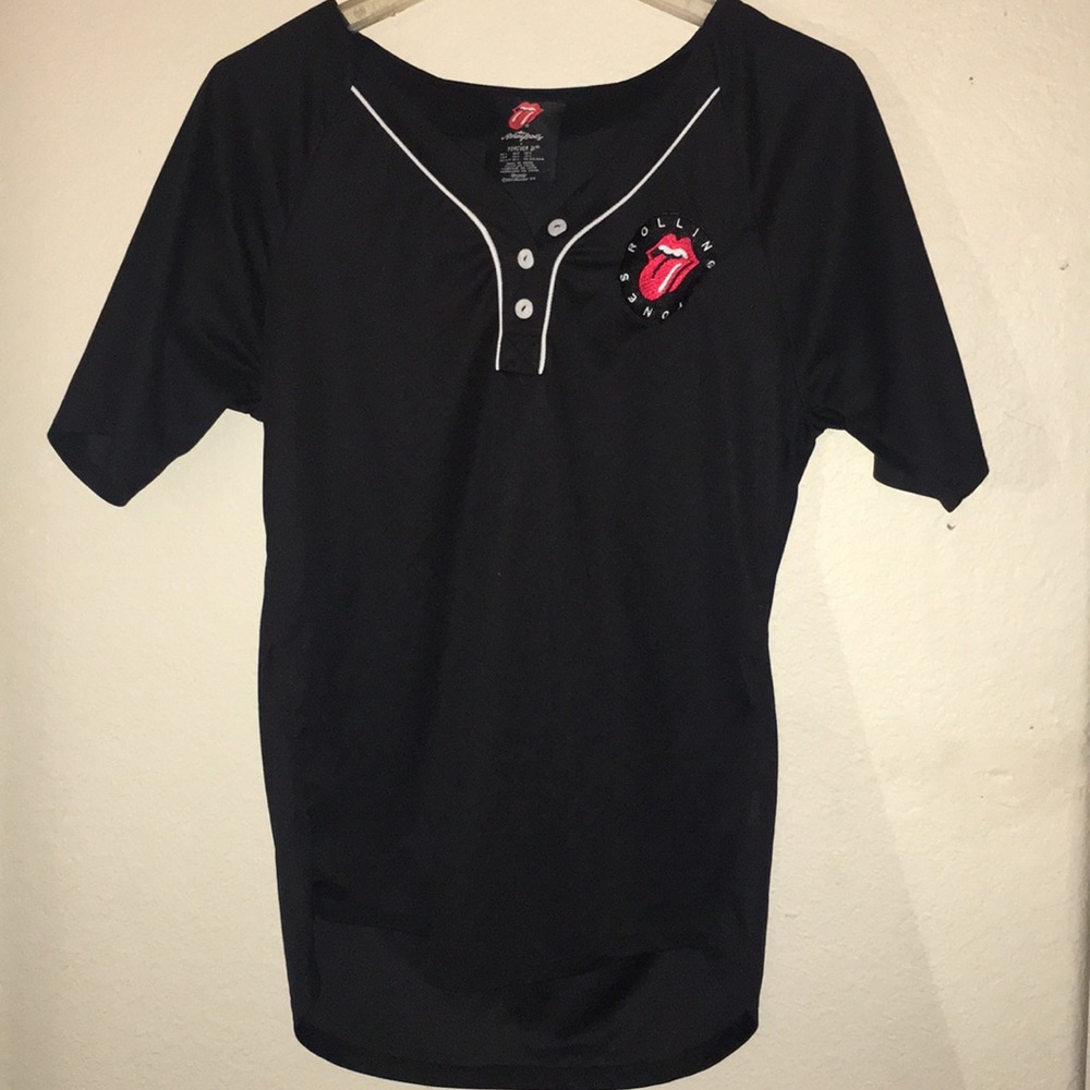 Rolling Stones Baseball inspired jersey / top